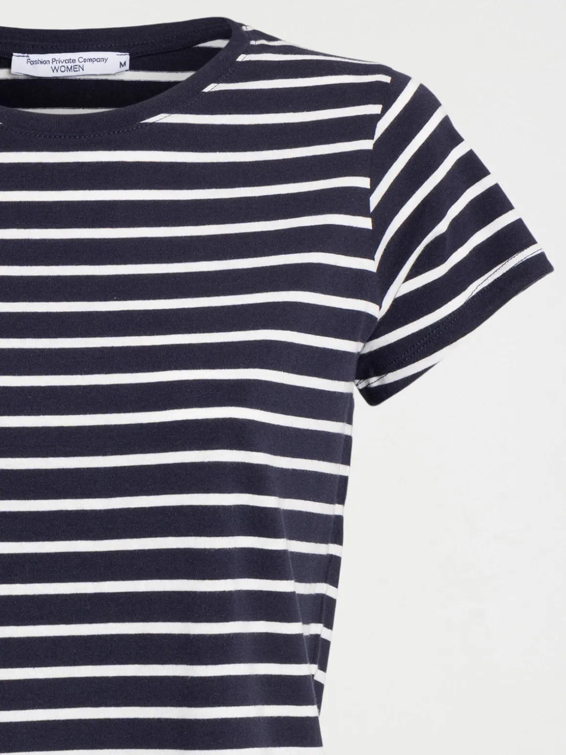 T-shirt rayé navy et écru femme
