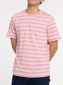 T-shirt rayé tomette homme