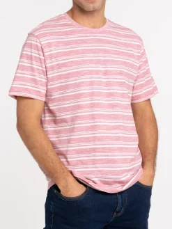 T-shirt rayé tomette homme