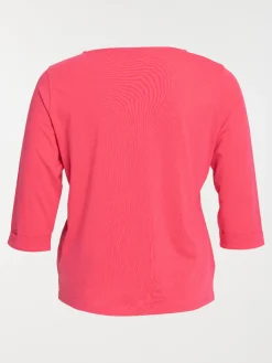T-shirt rose fiesta grande taille femme