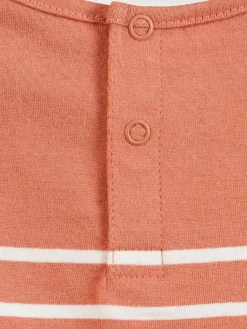 T-shirt rose sauvage rayé garçon (3-36M)