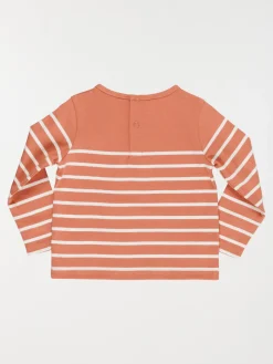 T-shirt rose sauvage rayé garçon (3-36M)