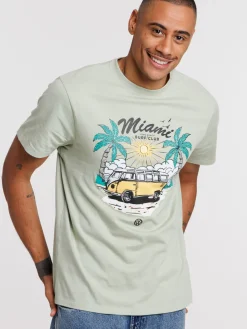 T-shirt sauge imprimé Miami homme