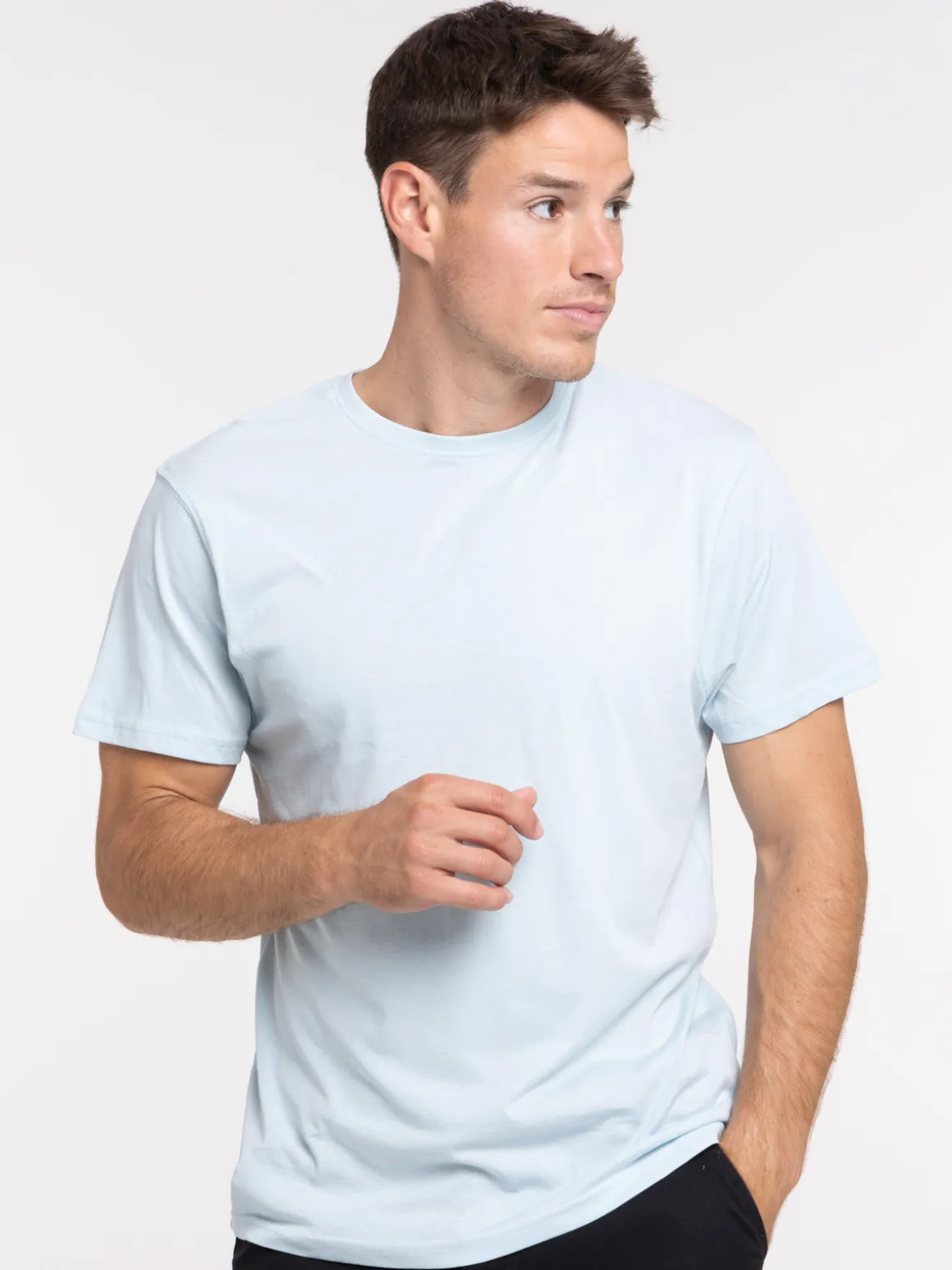 T-shirt slim fit coloris givré homme
