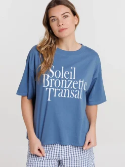 T-shirt soleil bronzette transat femme