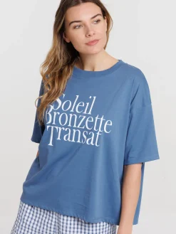 T-shirt soleil bronzette transat femme