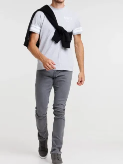 T-shirt sporty winner gris chiné homme