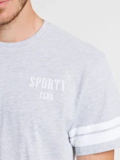 T-shirt sporty winner gris chiné homme