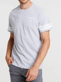 T-shirt sporty winner gris chiné homme