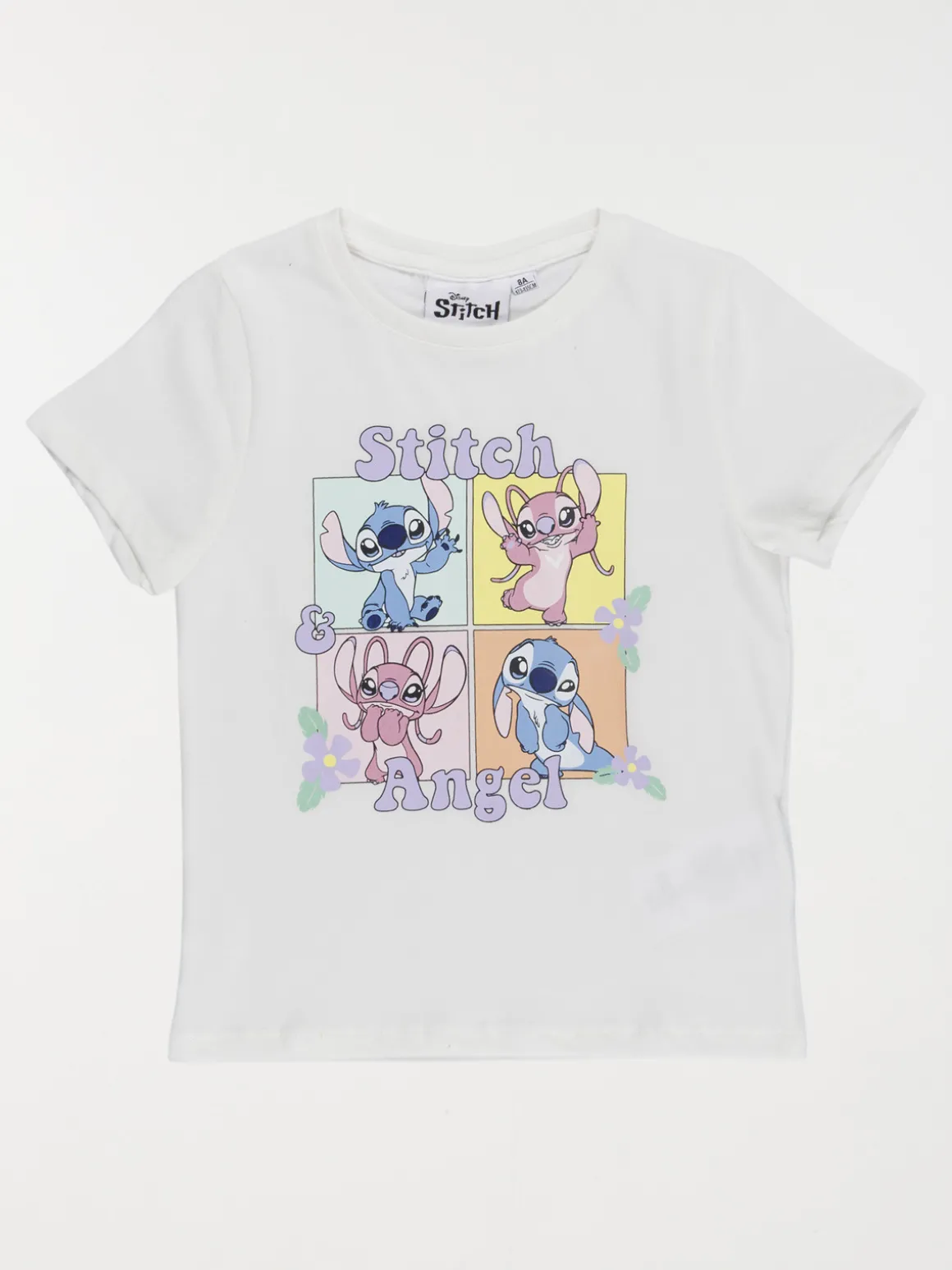 T-shirt Stitch et Angel fille (4-12A)