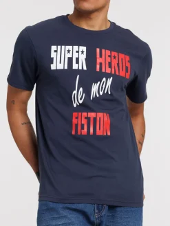 T-shirt super héros de mon fiston homme