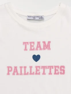 T-shirt team paillette fille (3-12A)