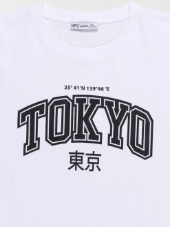 T-shirt Tokyo garçon blanc (XXS-M)
