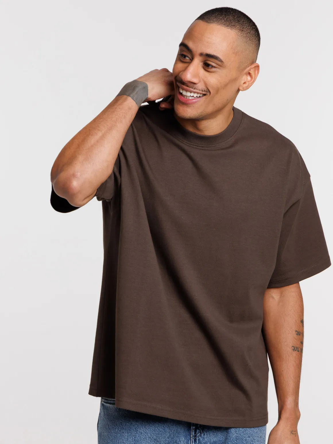T-shirt uni col rond homme