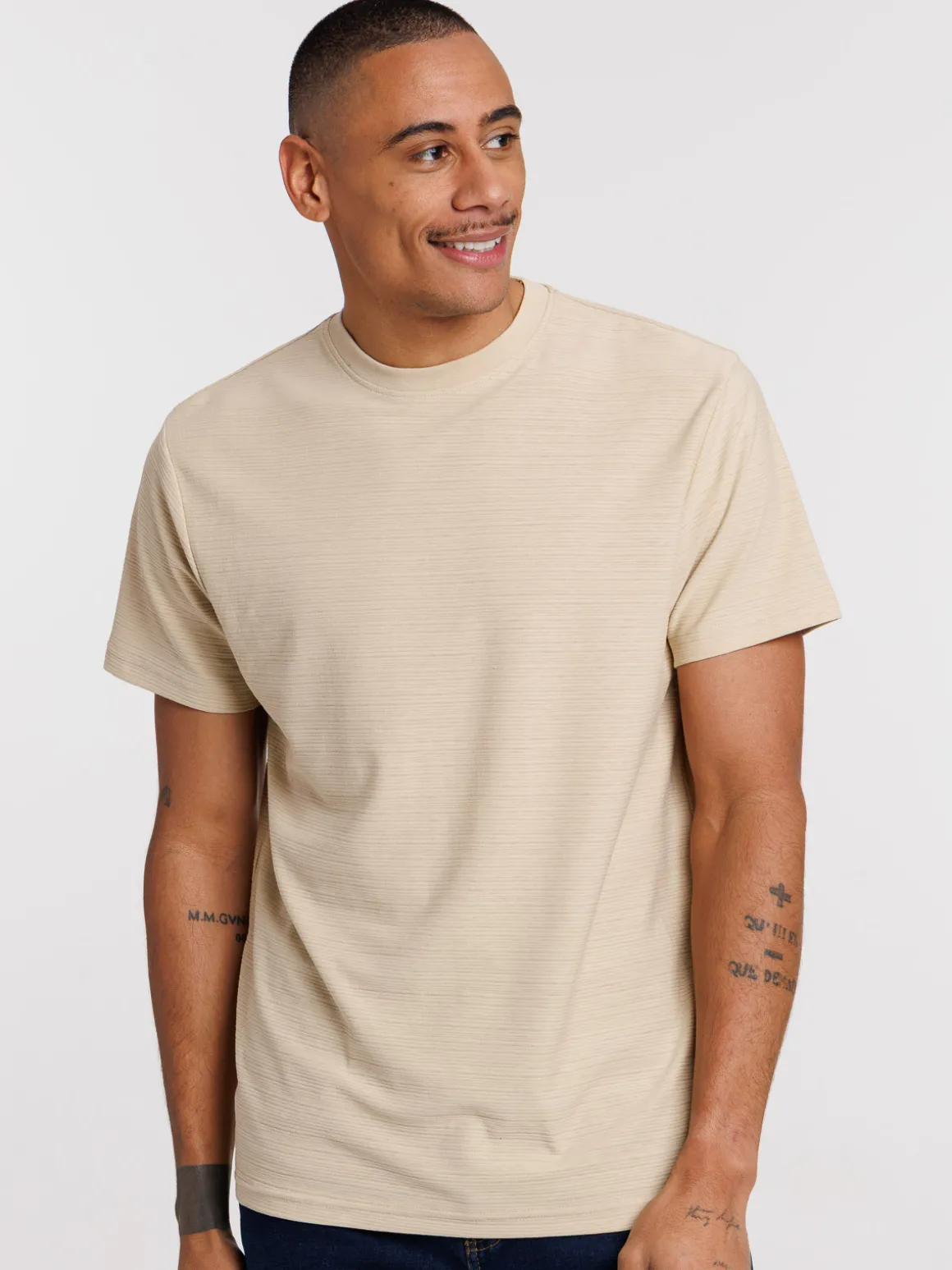 T-shirt uni col rond homme