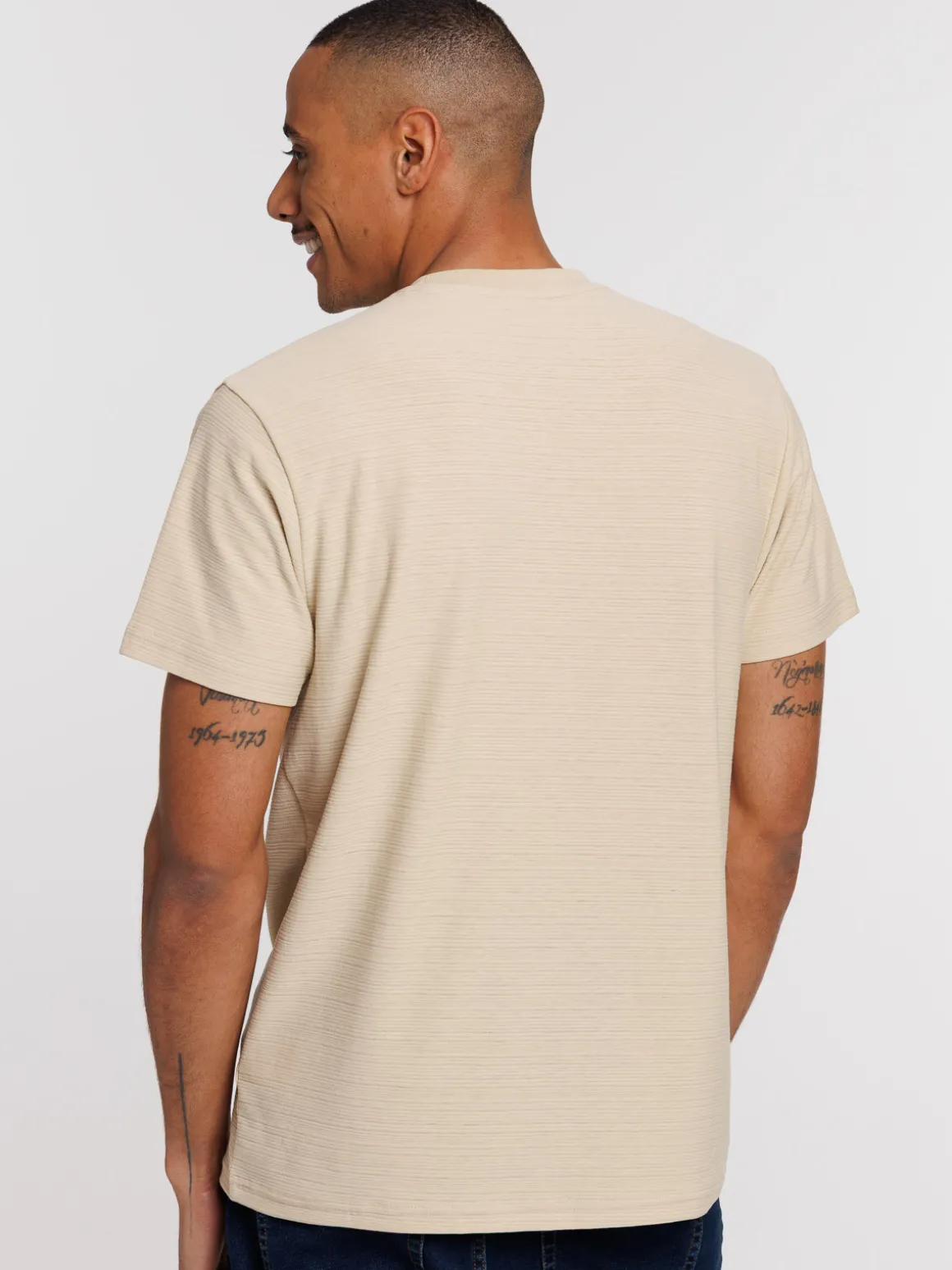 T-shirt uni col rond homme