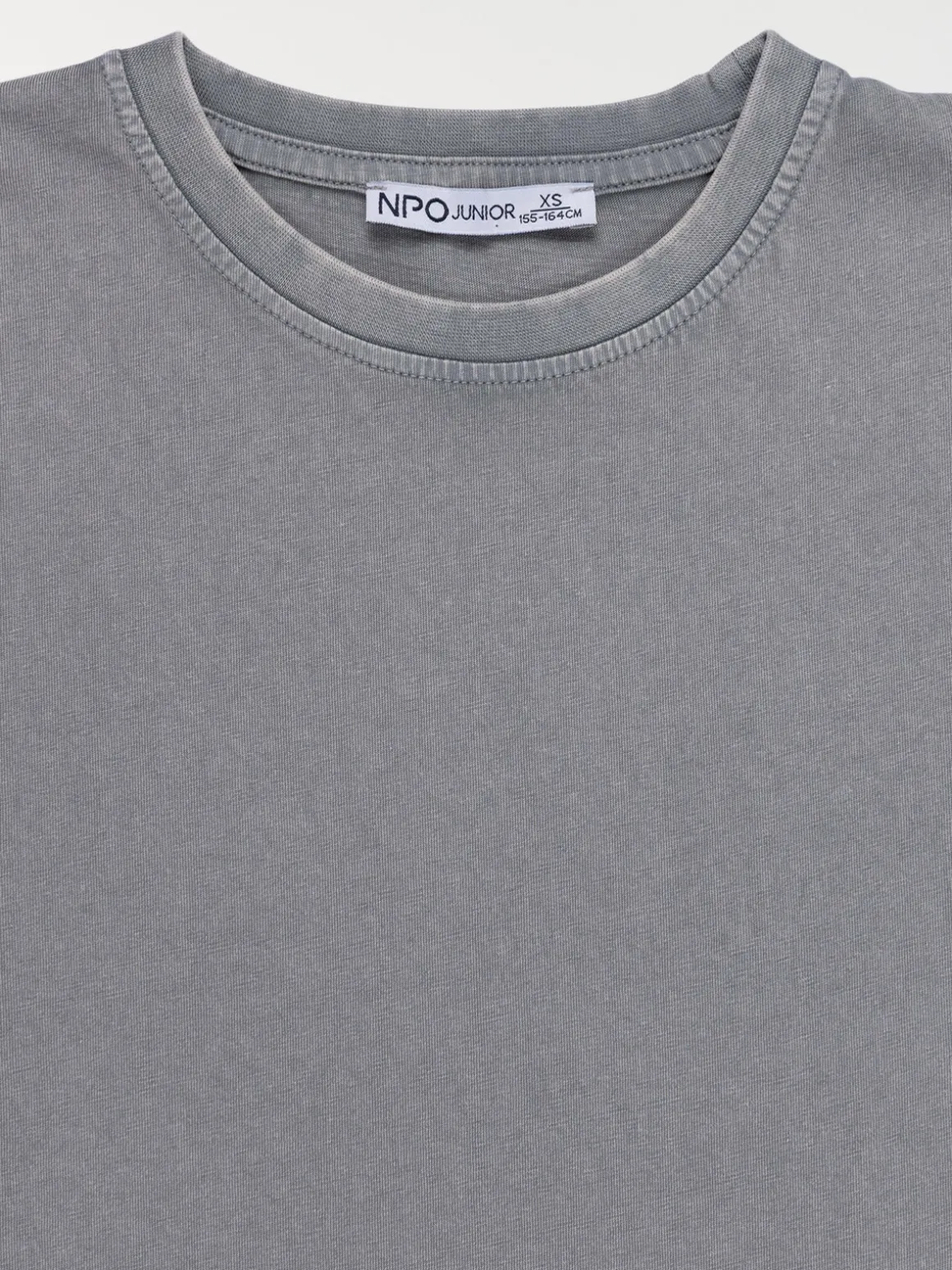 T-shirt uni gris orage garçon (XXS-M)