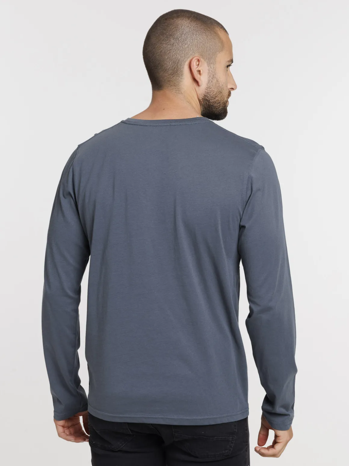 T-shirt uni manches longues homme