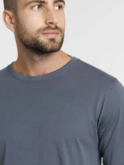 T-shirt uni manches longues homme