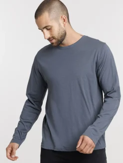 T-shirt uni manches longues homme