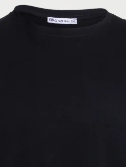 T-shirt uni noir grande taille homme