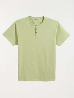 T-shirt wasabi col rond boutonné homme