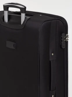 Valise souple noire à roulettes