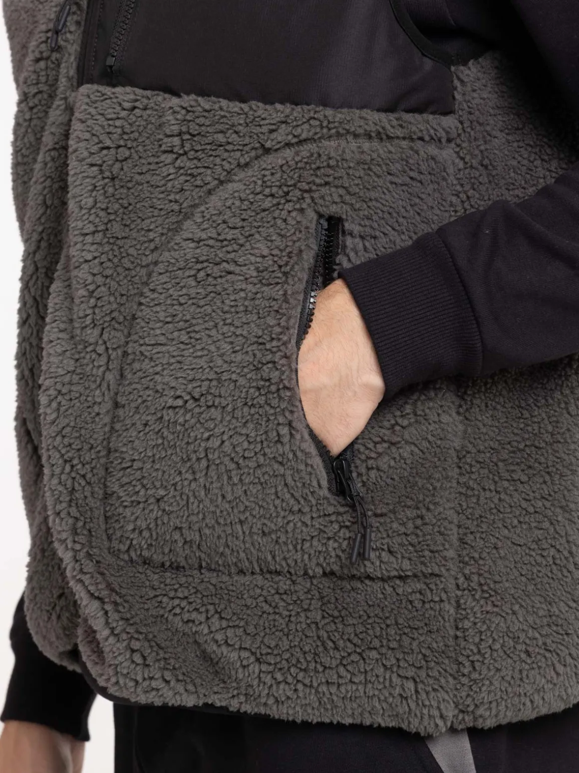 Veste col montant sans manches homme