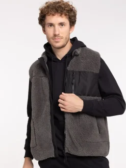Veste col montant sans manches homme