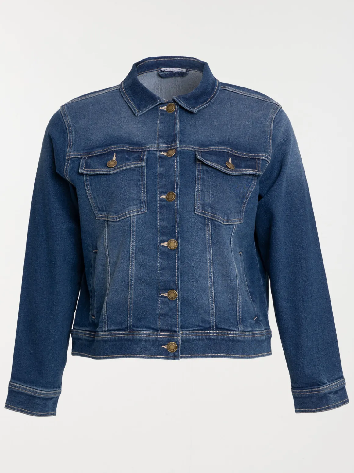 Veste denim stone grande taille femme