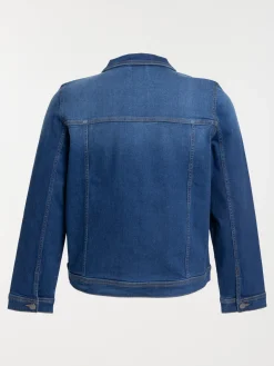 Veste denim stone grande taille femme