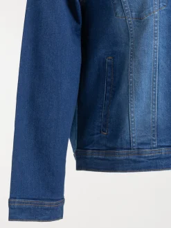 Veste denim stone grande taille femme