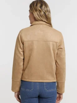 Veste douce col rond femme