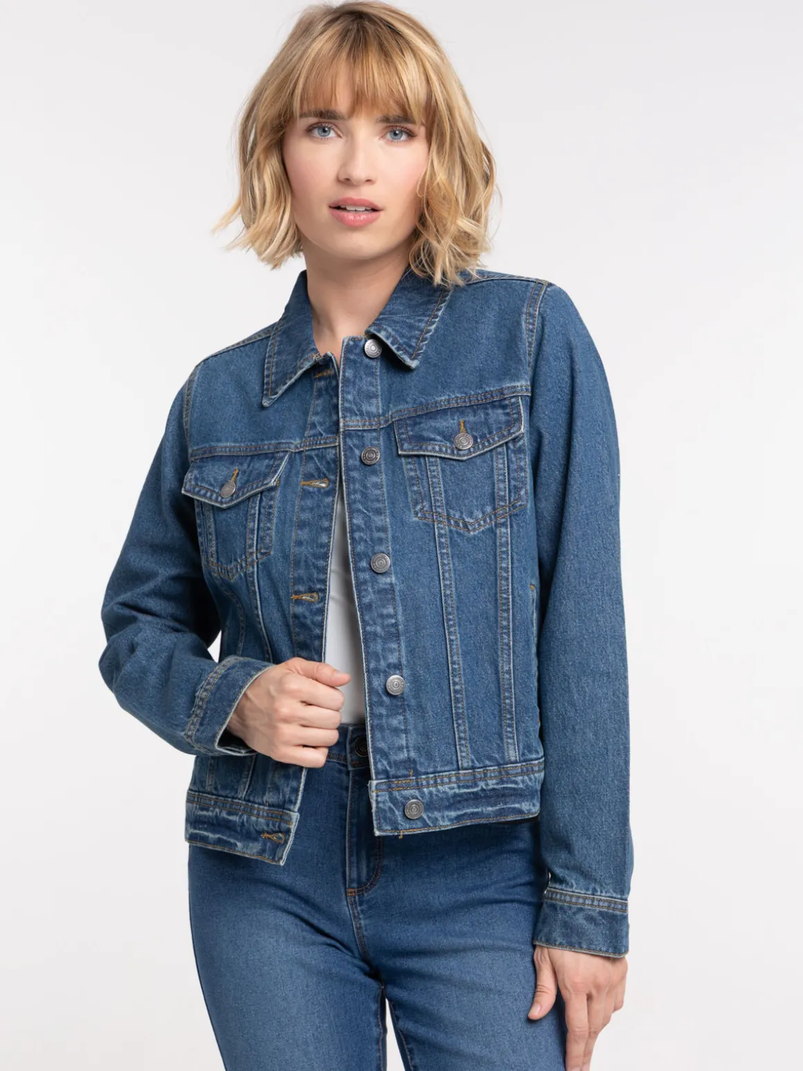 Veste en jean stone femme
