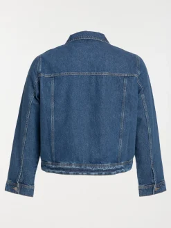 Veste en jean stone grande taille femme