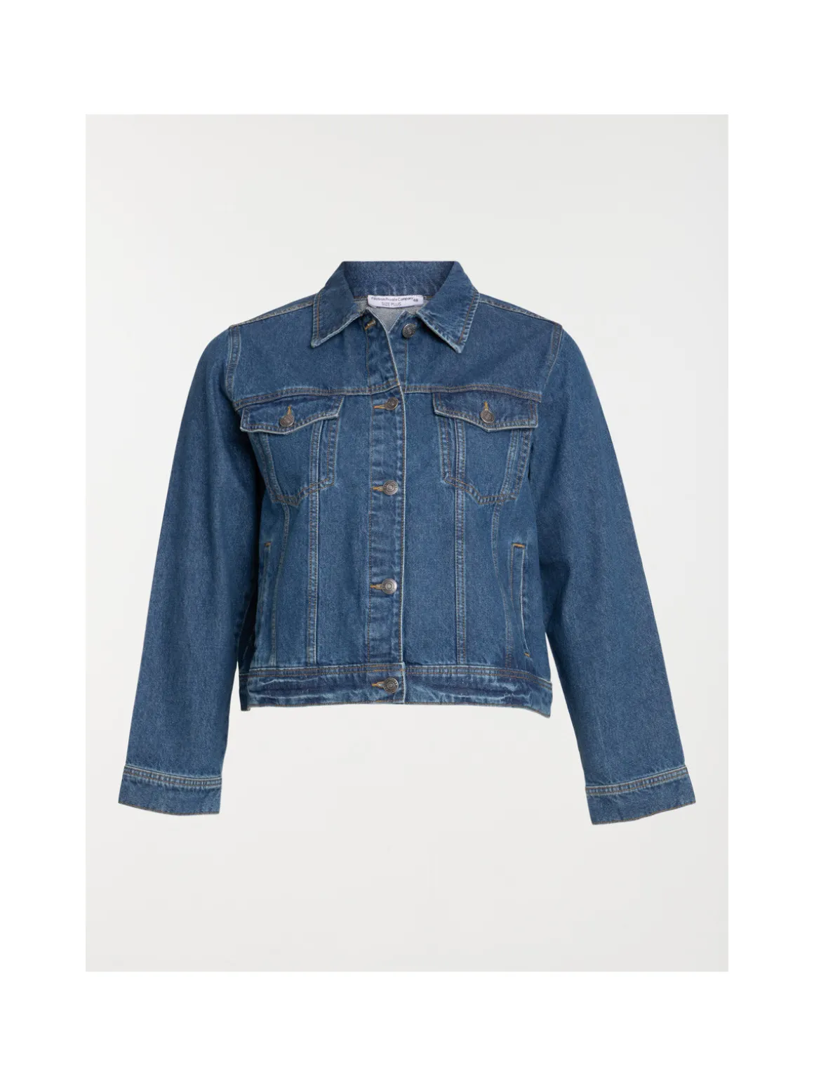 Veste en jean stone grande taille femme