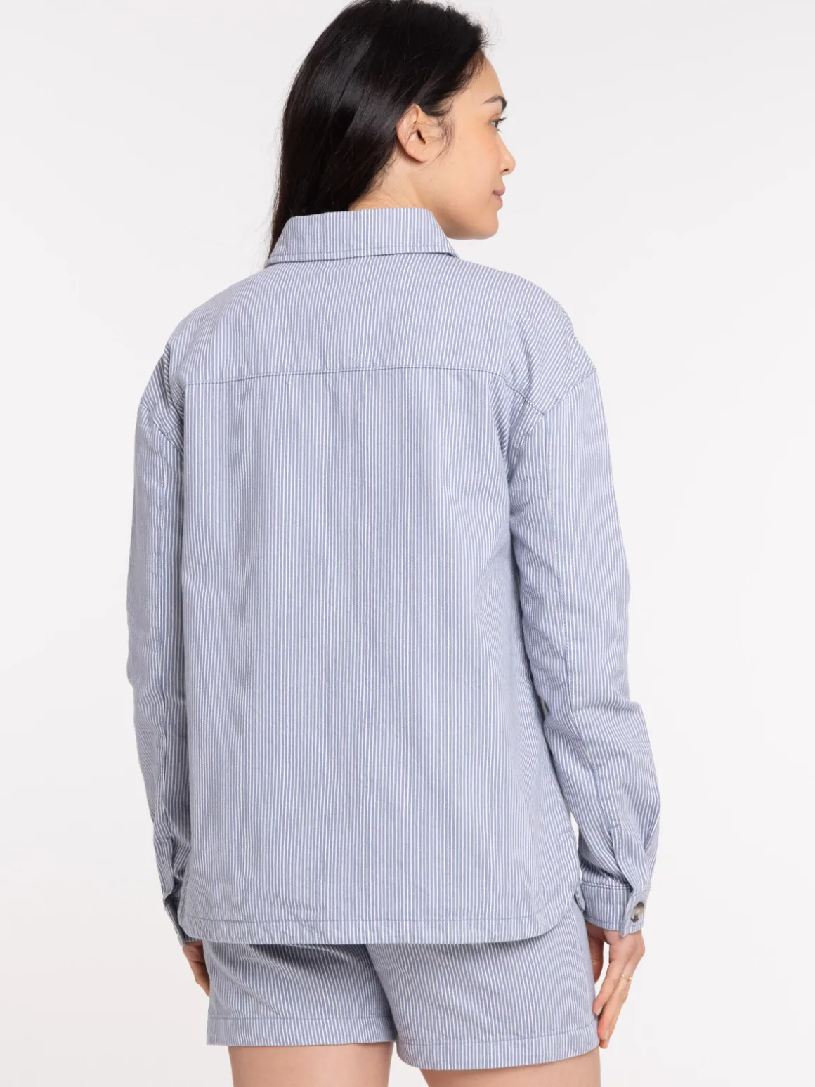 Veste femme rayée stormy blue