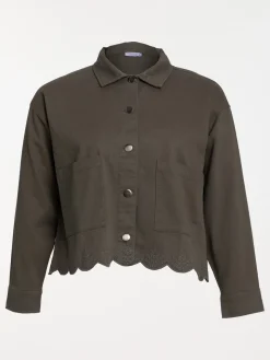 Veste festonnée grande taille femme