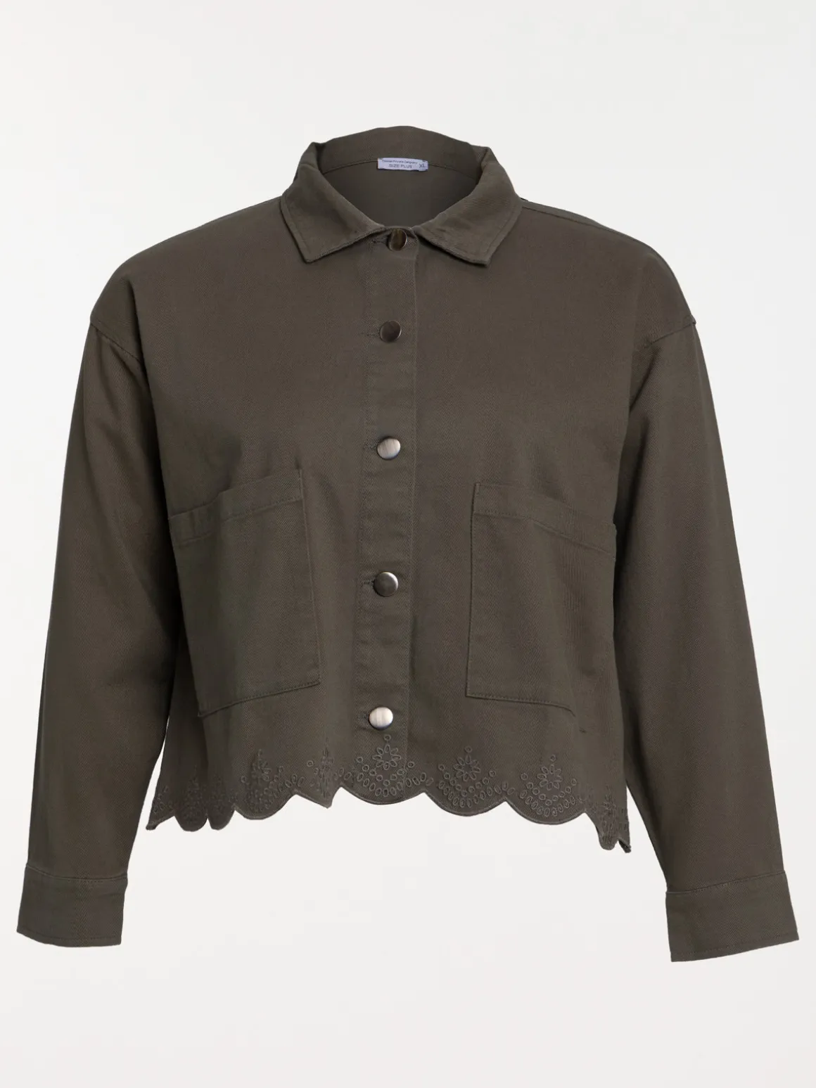Veste festonnée grande taille femme