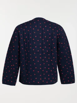 Veste motif coeur grande taille femme