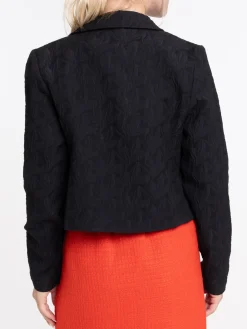 Veste noire jacquard femme