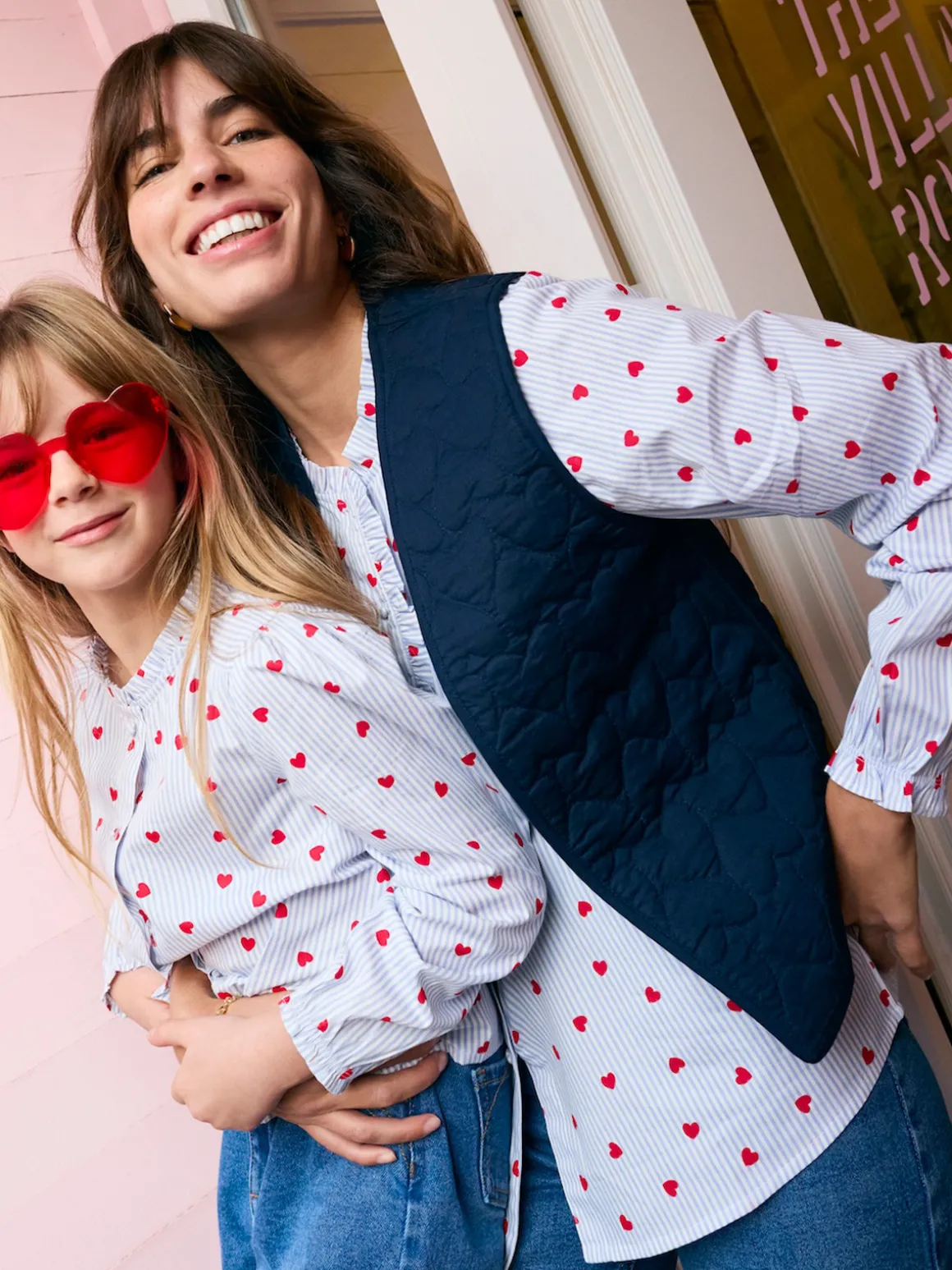 Veste sans manches coeurs femme