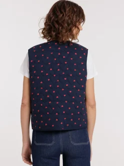 Veste sans manches coeurs femme