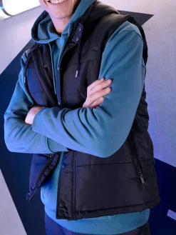 Veste sans manches noir homme