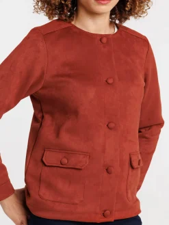 Veste suédine sienne femme